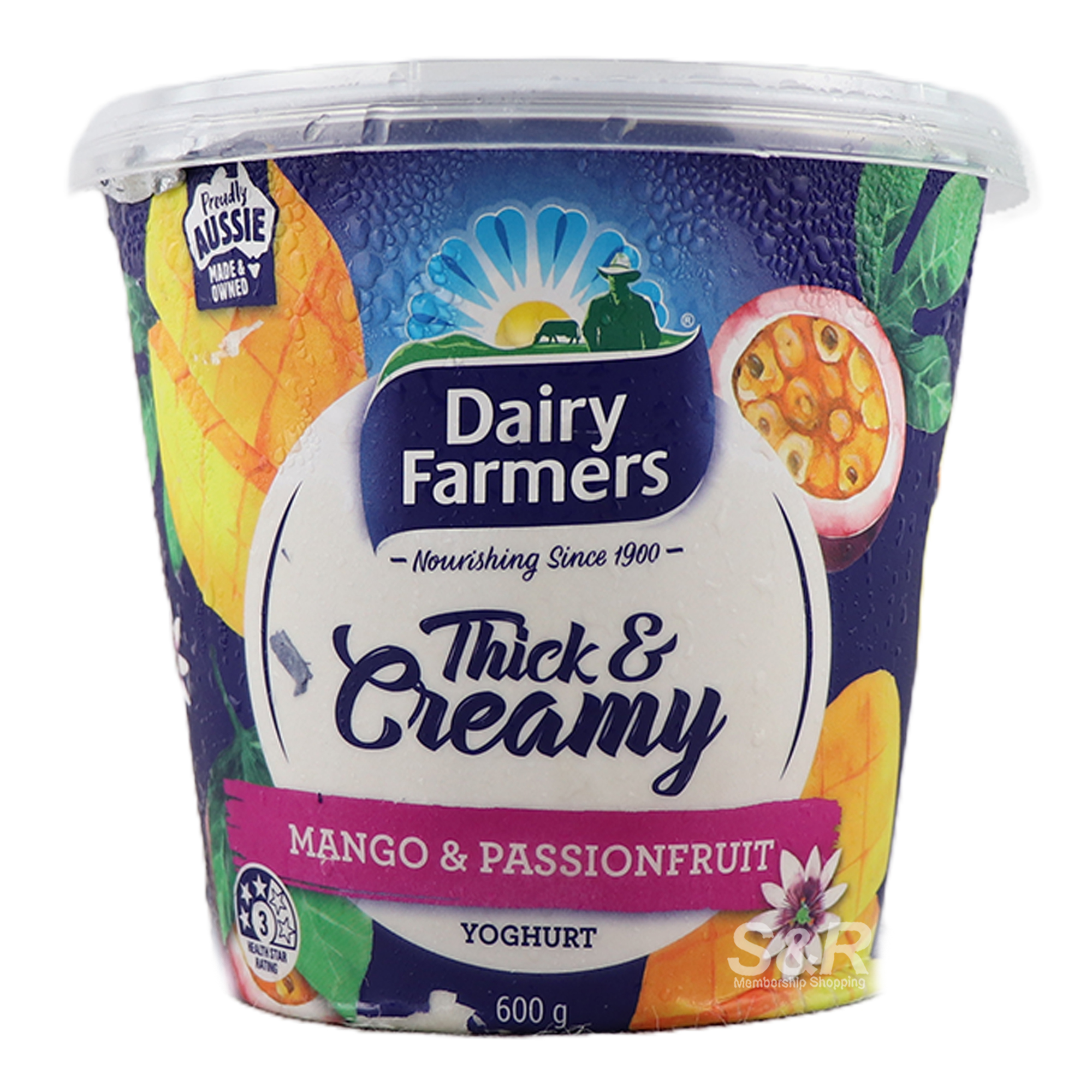 Dairy Farmers Thick & Creamy Mango & Passionfruit Yoghurt 600g
